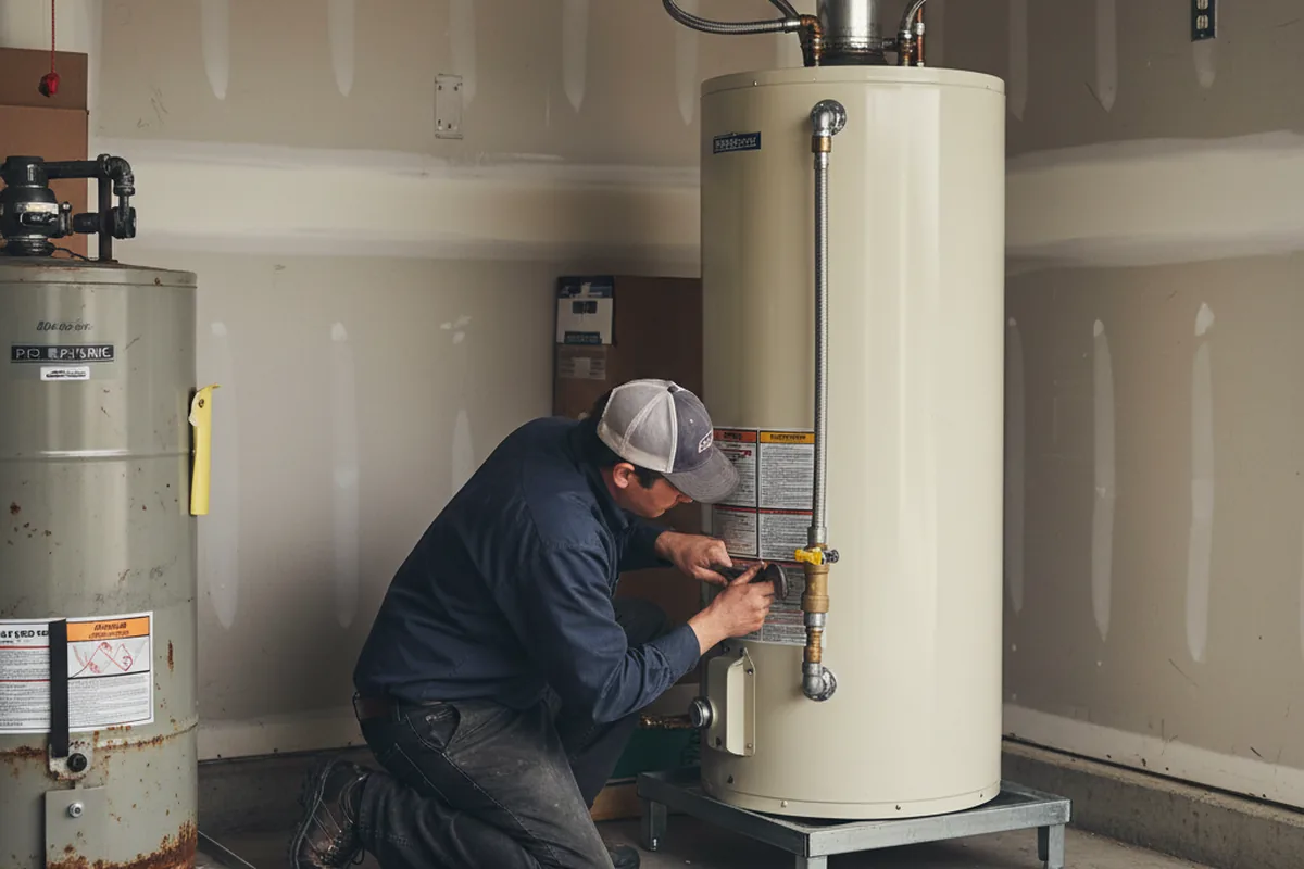 Water heater and shutoff valve replacement in Krum